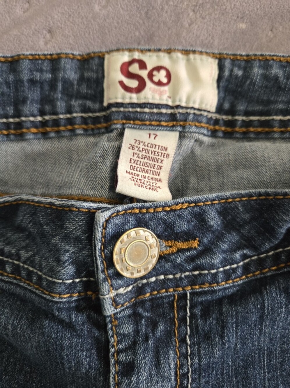 SO Women's Dark Blue High-Rise Denim Jeans